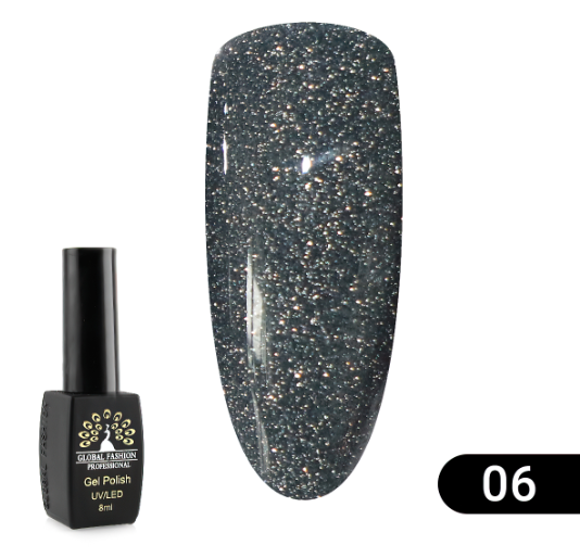 

Гель-лак светоотражающий Disco Shine Spectrum 06 Global Fashion 8мл