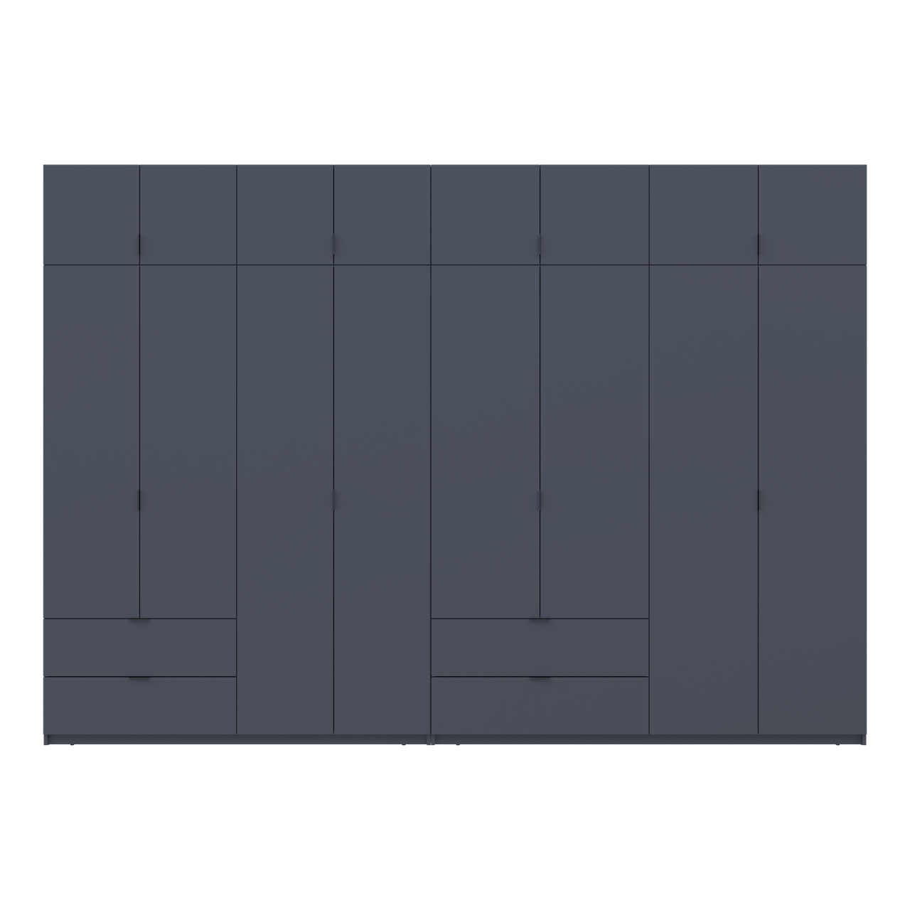 Розпашна Шафа для одягу Doros Лукас Графіт 4+4 ДСП 340х50х240 (42005141) 4