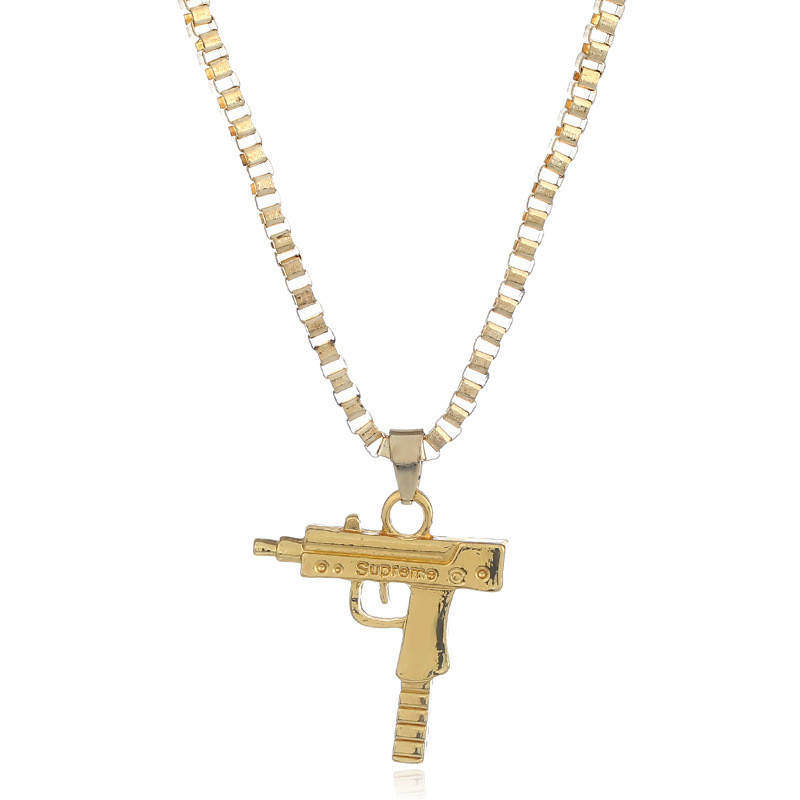 

✔️ Цепочка Supreme UZI с автоматом мужская женская унисекс подвеска
