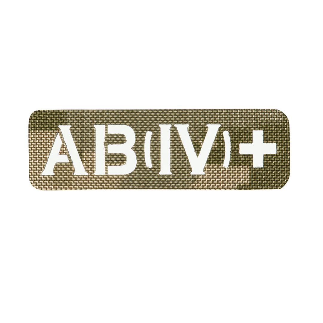

Нашивка група крови AB (IV) + наскрізна Laser Cut 25х80 MM14