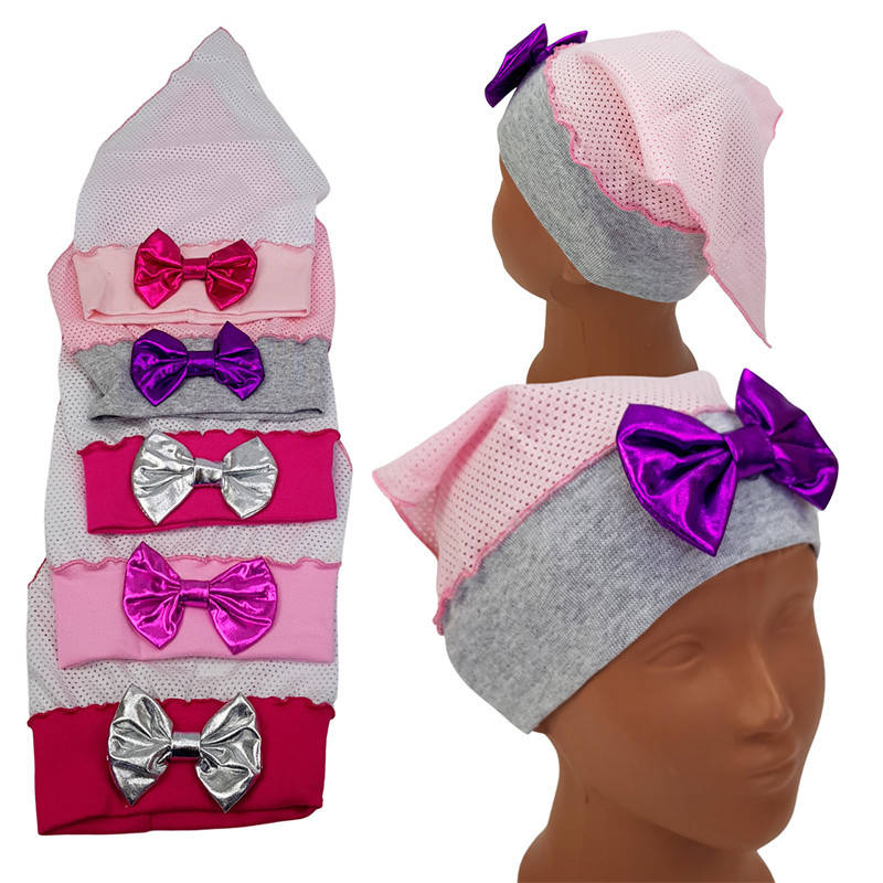 

Косынка для девочки трикотажная, с бантиком, сетка, Разные цвета