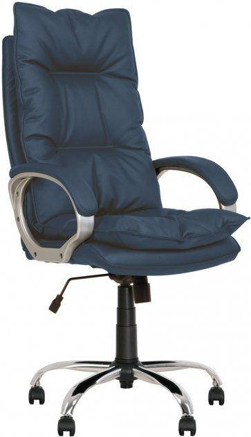 

Компьютерное офисное кресло для руководителя Яппи Yappi Tilt CHR-68 Экокожа ECO-22 синее Новый Стиль, Синий