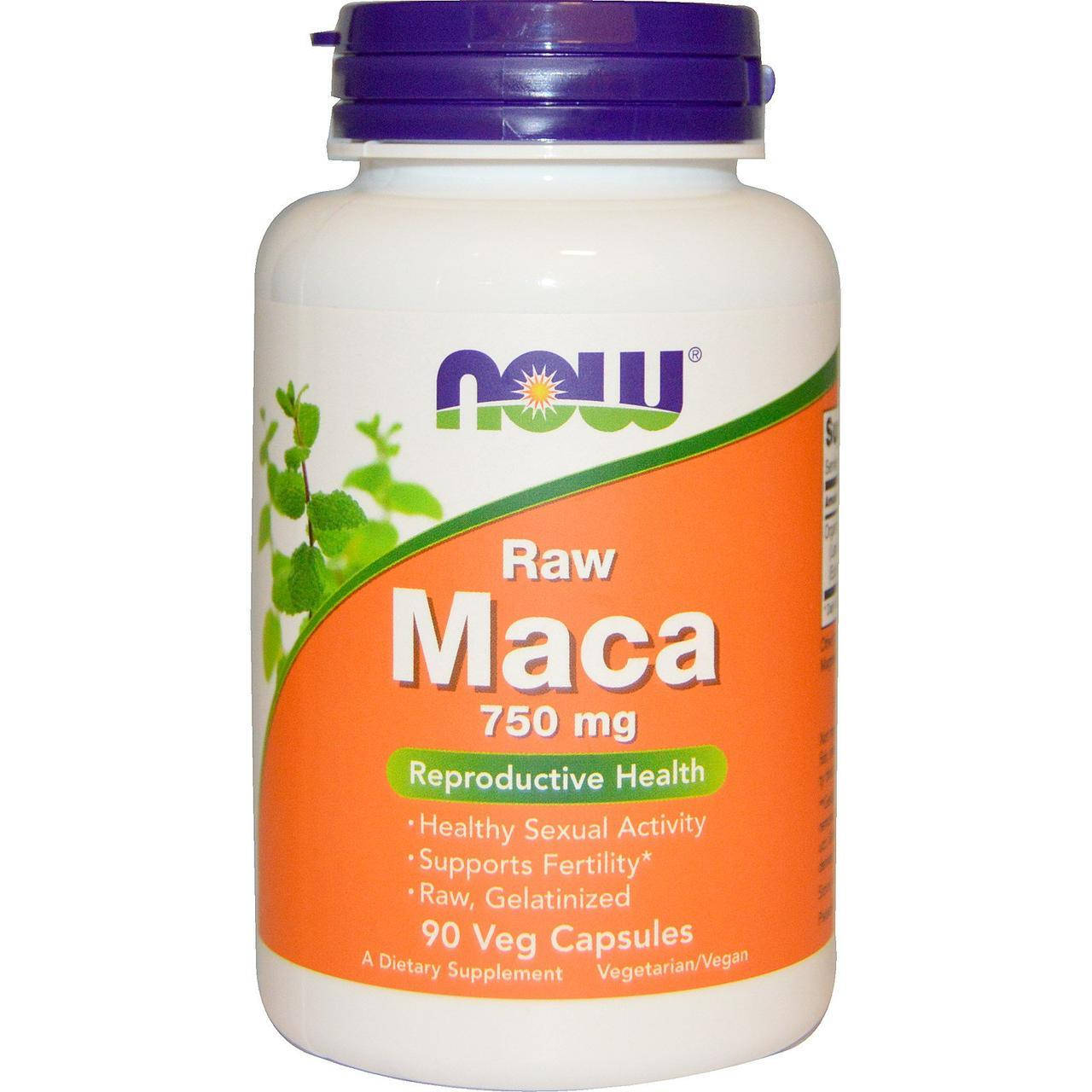 

Мака перуанская NOW Maca 750 mg raw 90 veg caps
