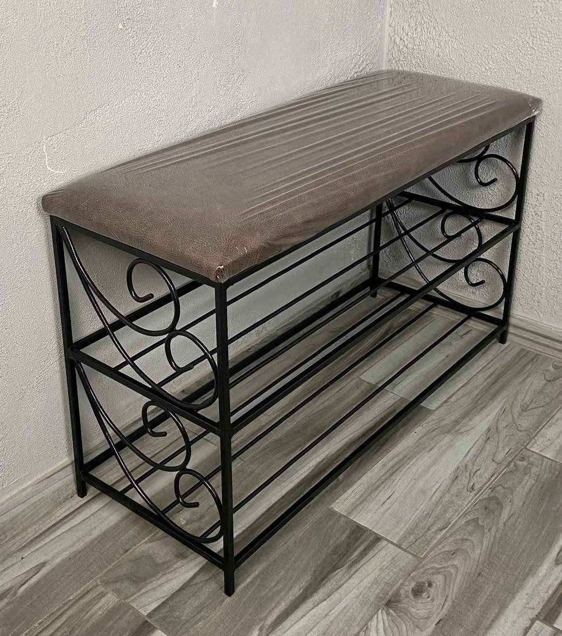 

Банкетка кованная "К-2" 80 2 полочки