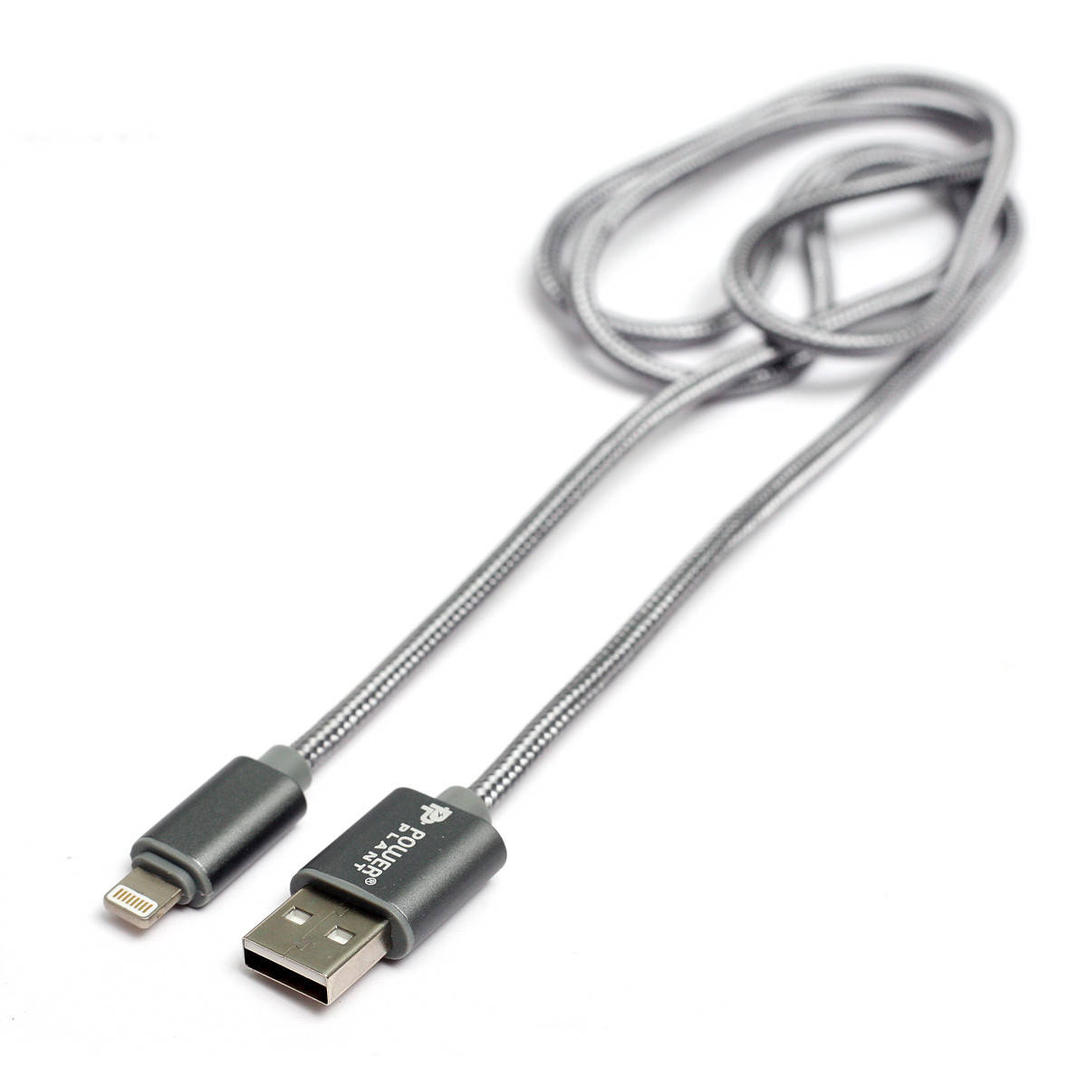

Кабель PowerPlant Quick Charge USB 2.0 AM – Lightning, 1м, Серый