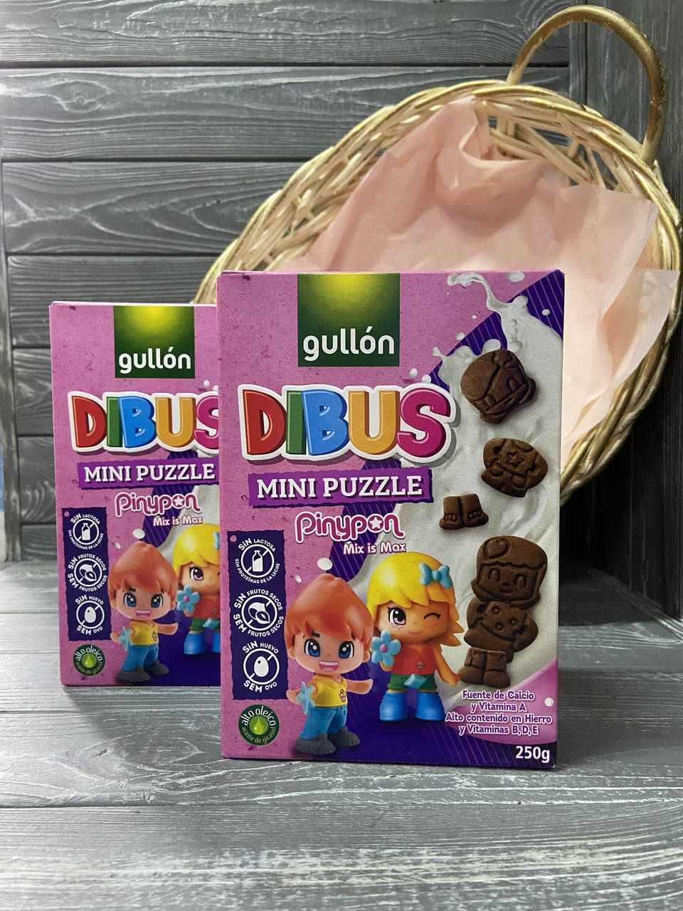 

Печиво Gullon Dibus mini Puzzle Pinypon