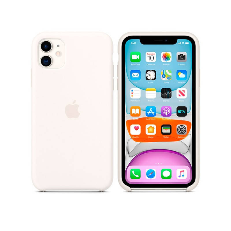 

Чехол-накладка Apple Silicone Case for iPhone 11, White (HC), Белый