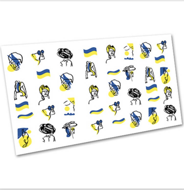 

Слайдер-дизайн для ногтей (водные наклейки на ногти). Все буде Україна