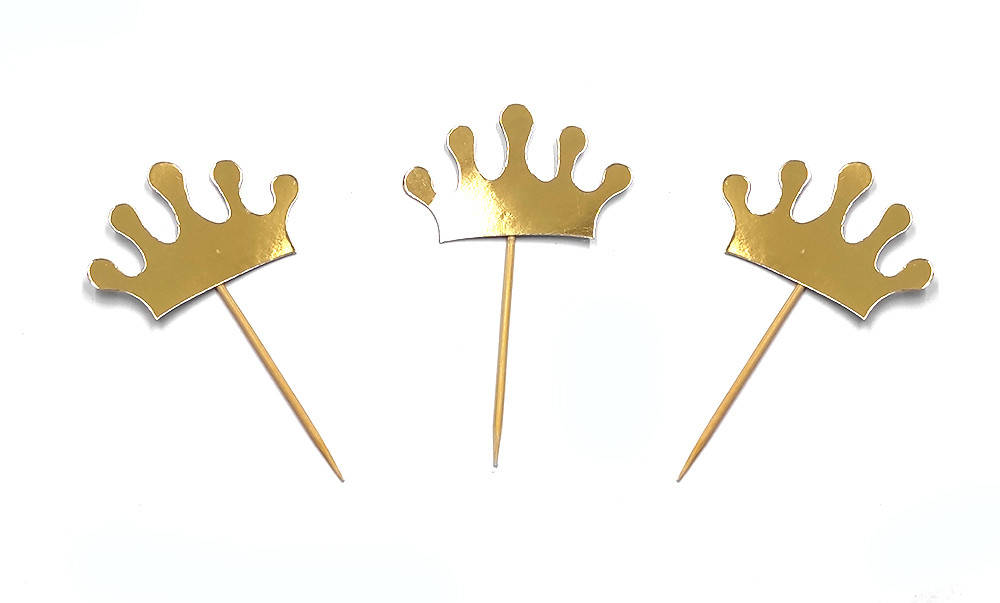 

Шпажки "Короны_2" хром золото 10 шт./уп.