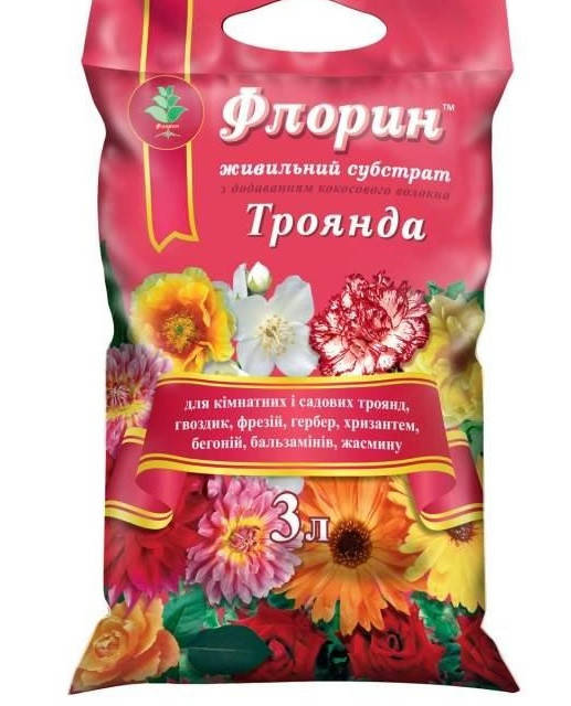 

Живительный субстрат с добавлением кокосового волокна для всех видов Роз "Флорин",3 л