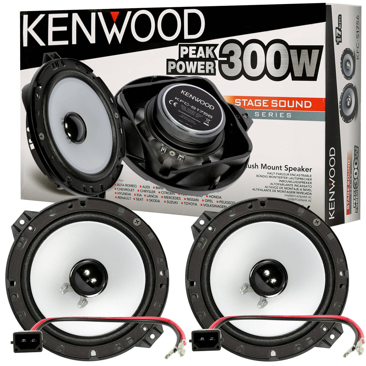 

Автомобильная акустика Kenwood KFC-S1756 Коаксиальная 16.51 см (6,5")