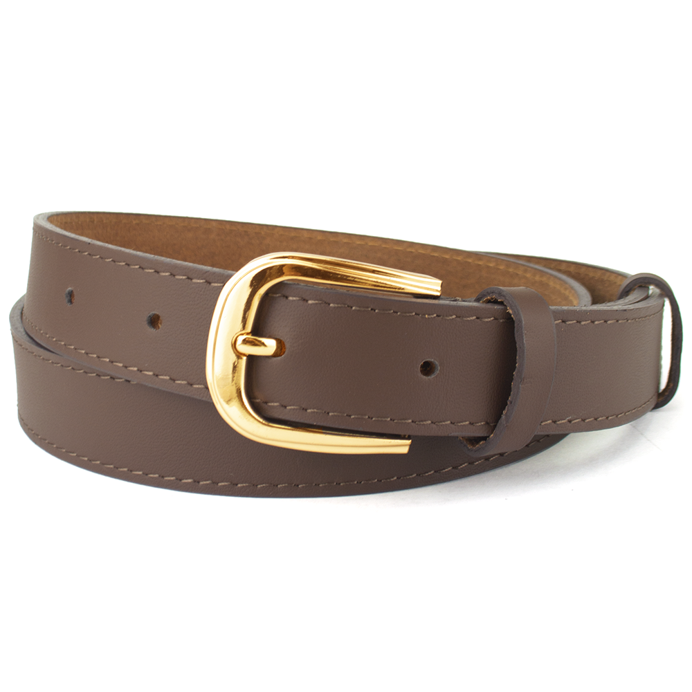 

Ремень кожаный женский под брюки коричневый PS-3004 brown (125 см)