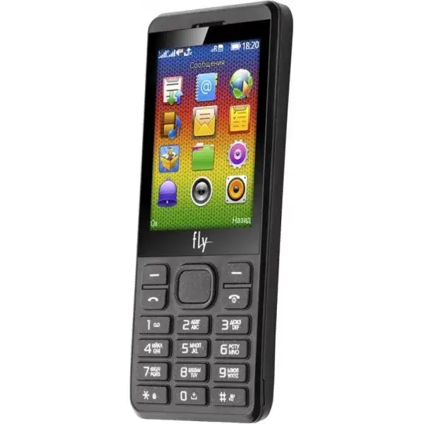 

Кнопочный телефон Fly FF281 Dark Grey, Темно-серый