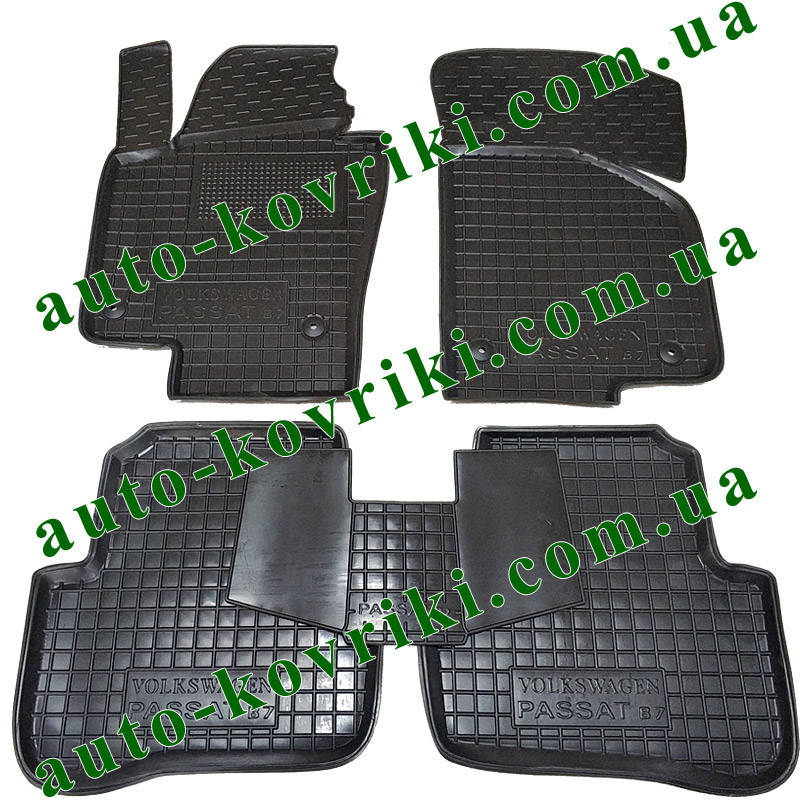 

Резиновые коврики в салон Volkswagen Passat B6-B7 (Пассат Б6-Б7) (Avto-Gumm), Черный