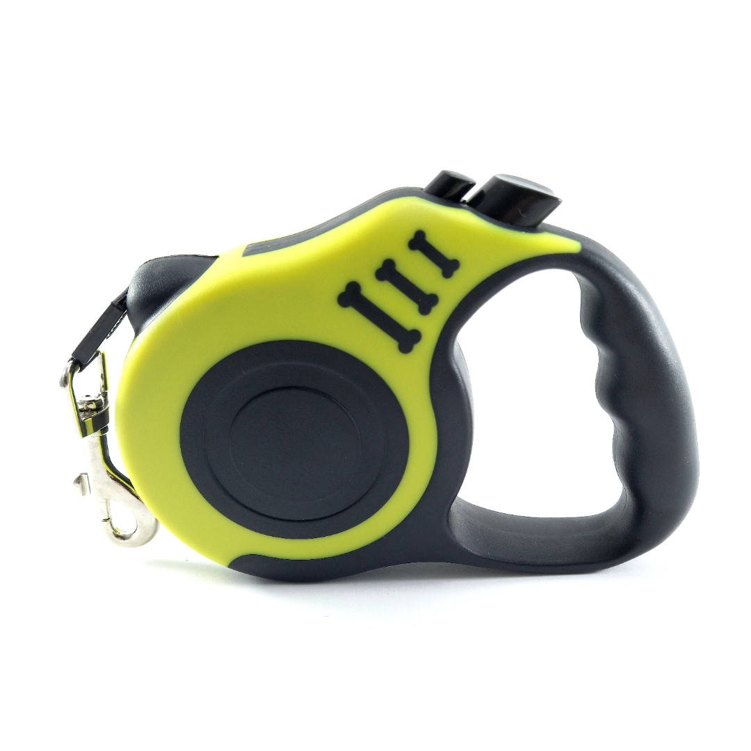 

Автоматический поводок для собак до 15кг лента 5 метров жёлтый, Желтый