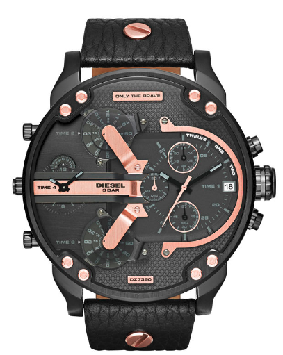 

Мужские наручные часы в стиле Diesel Brave black gold