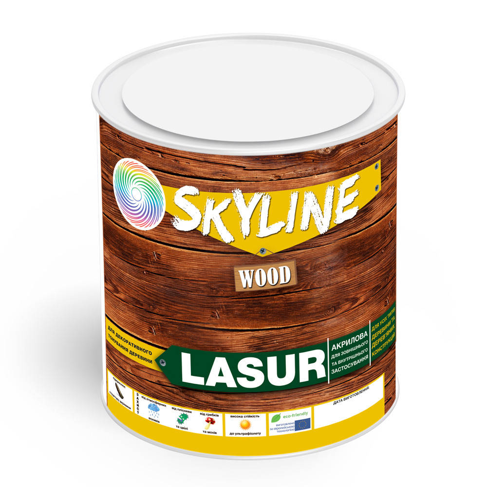 

Лазурь декоративно-защитная для обработки дерева LASUR Wood SkyLine Махагон 0.75 л