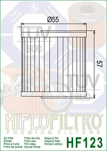 

Масляный фильтр HIFLO HF123 на мотоциклы