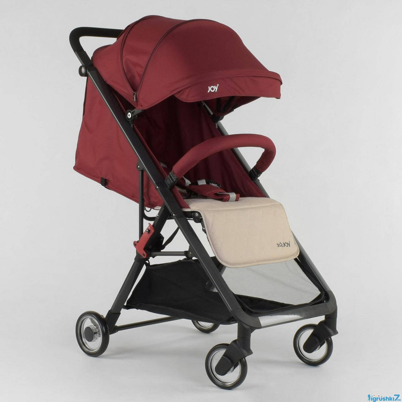 

Коляска прогулочная детская 20179 "JOY" БОРДОВАЯ, футкавер, Бордовый