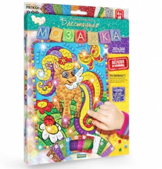 

Набор для творчества DankoToys DT БМ-02-05 Мозаика блестящая Пони