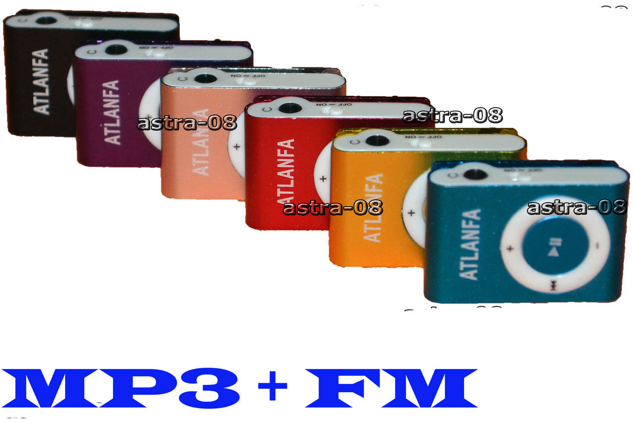 

МР3/FM плеер клипса + USB кабель + наушники.