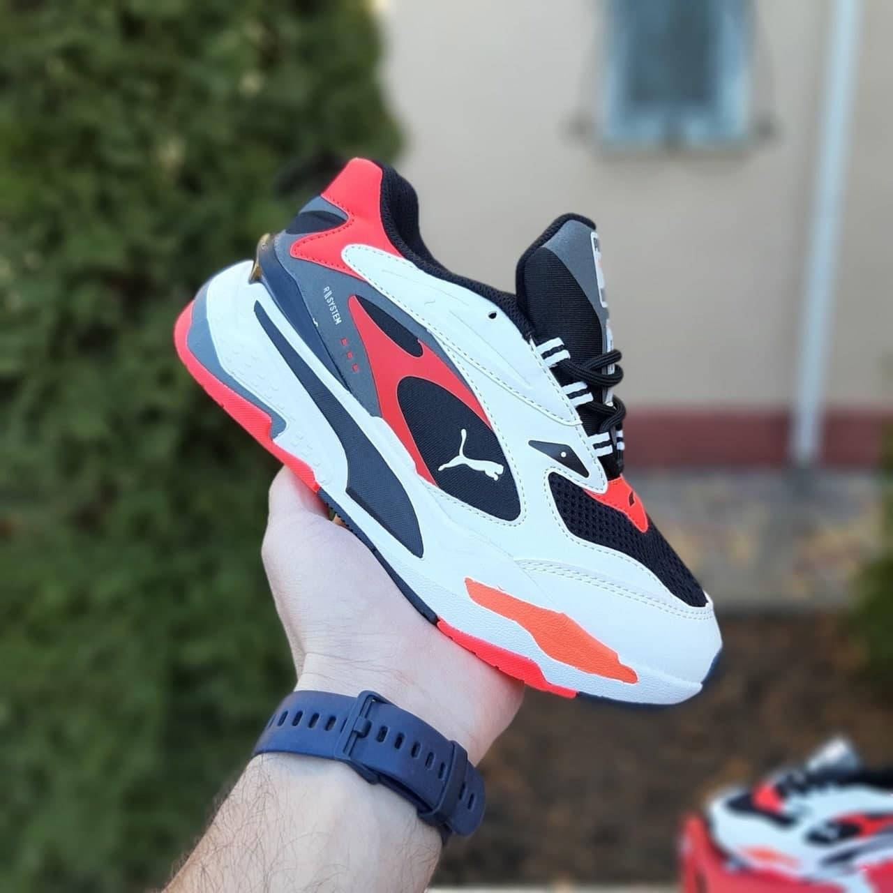 

Женские весение высокие кроссовки Pуma RS-Fast Buck черные с белым модные летние женские кросовки пума фаст 38, Черно-белый