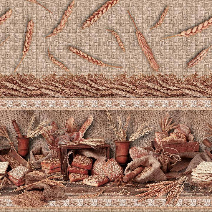 

Клеенка на кухонный стол Колосья и хлеб