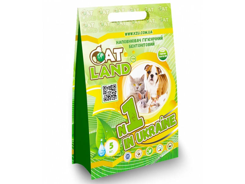 

Cat Land Бентонитовый наполнитель для кошачьих туалетов 5 кг