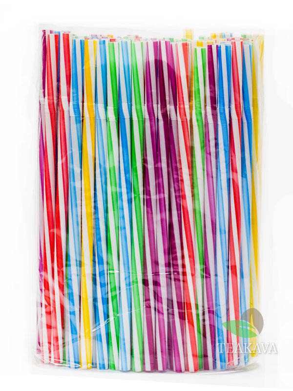 

Трубочка фреш цветная, витая, с гофрой, d8, 25см, 100шт