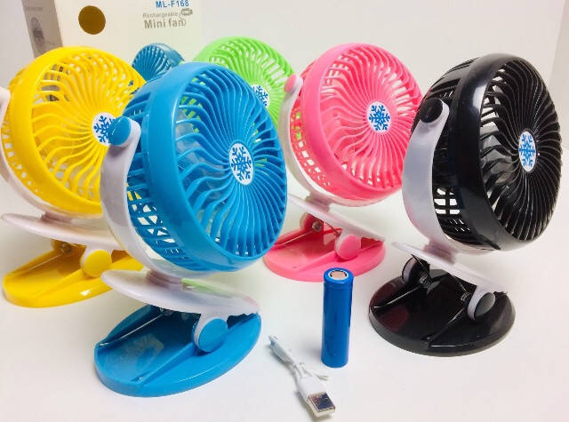 

Вентилятор аккумуляторный 2в1 настольный и прищепка на 18650 три режима 2-4W