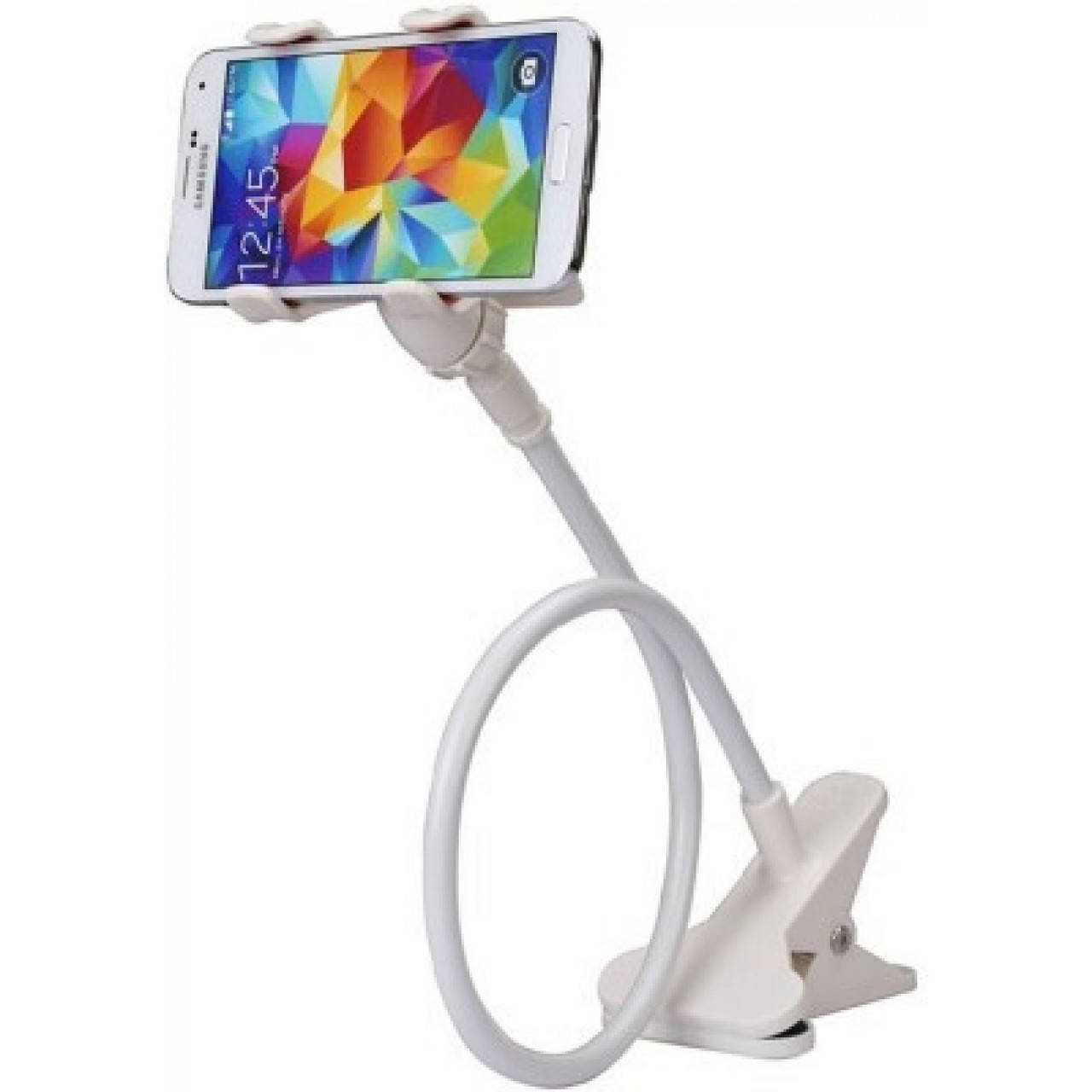 

Гнучкий тримач для телефону з прищепкою Lazy Bracket White, Белый
