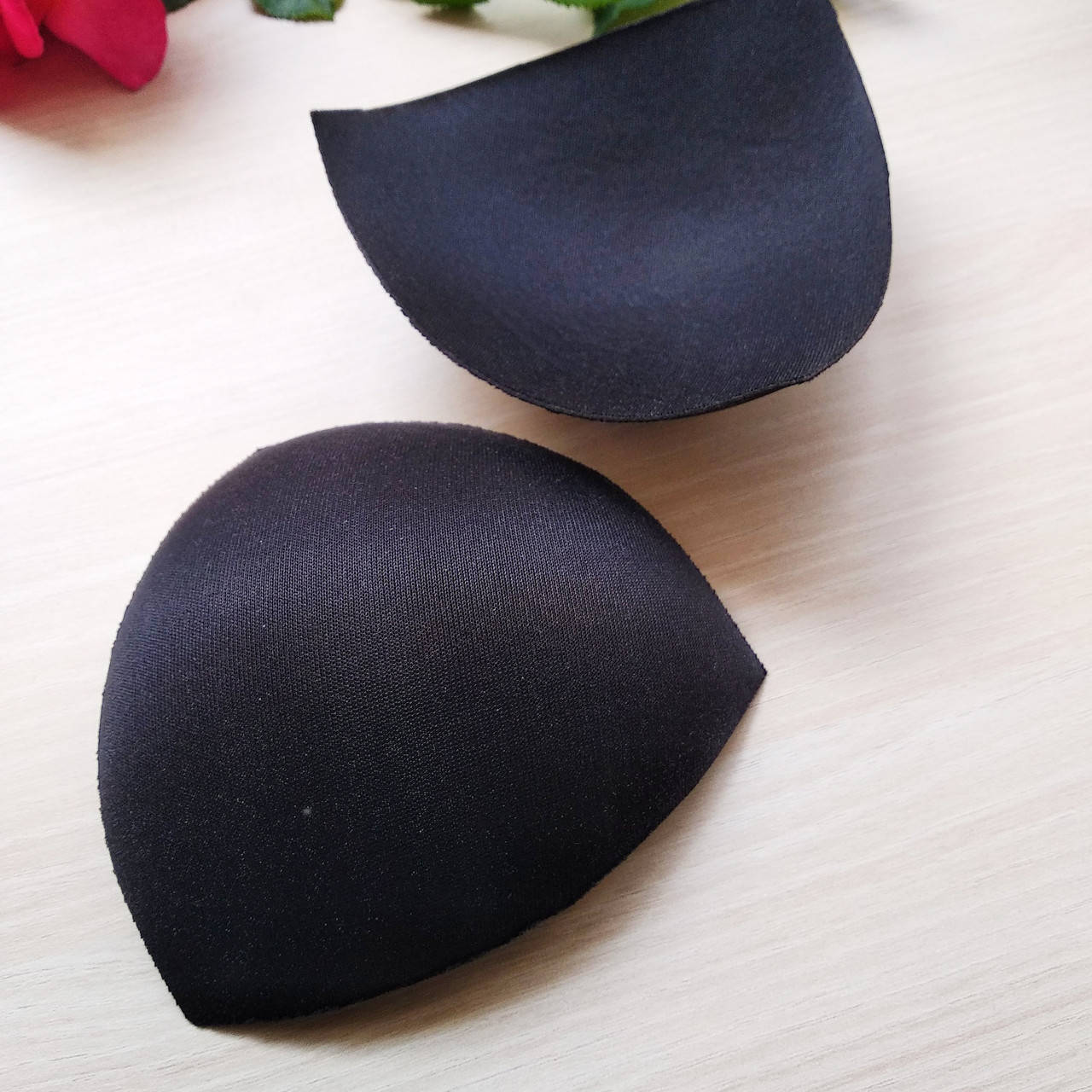 

Чашки-вкладки для білизни та купальників трикутні, чорні