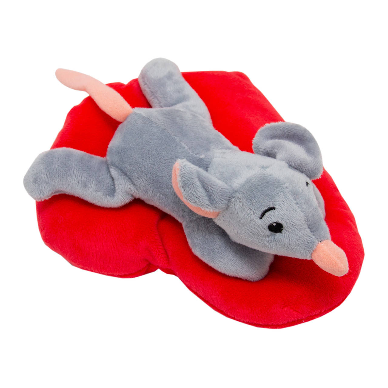 

Мягкая игрушка - крыса с сердечком, 19 см, серый, мех искусственный (M1819719-2)