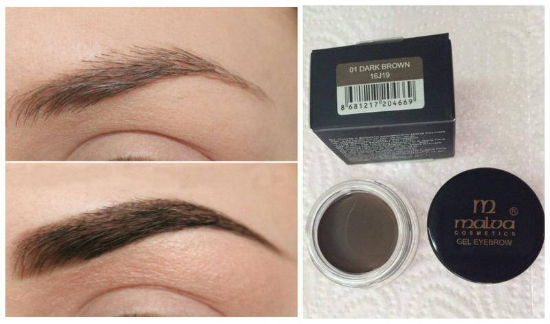 

Помадка для бровей Malva Cosmetics Gel Eyebrow,тон № 01 Dark Brown