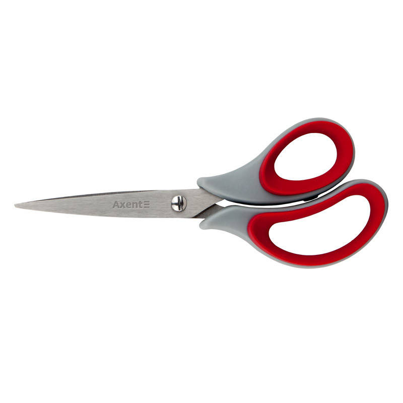 

Ножницы Axent Duoton Soft 6101-06-A, 16.5 см, с прорезиненными ручками, серо-красные