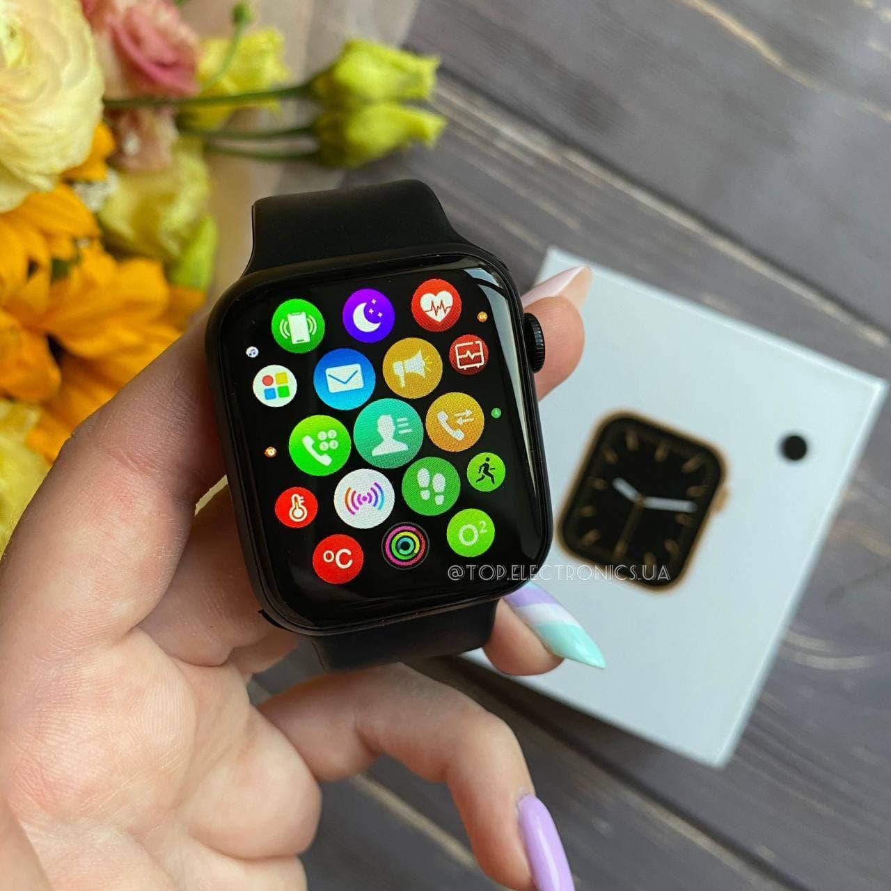 

Смарт часы Smart Watch W26 (Термометр, пульс, тонометр, ЭКГ) Черные