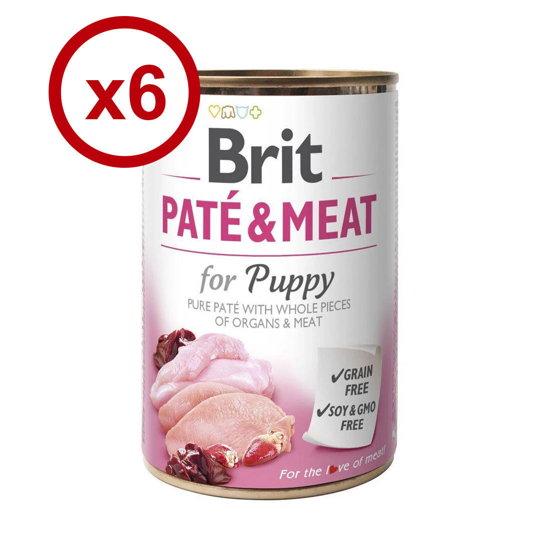 

Brit Pate & Meat консервы для щенков 400г*6шт (курица и индейка)