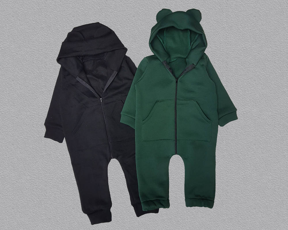 

Детский ромпер на флисе, Черный