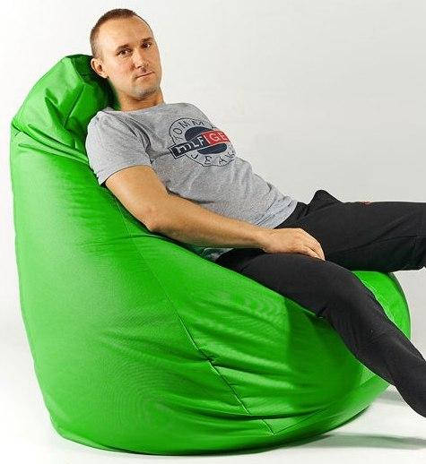 

Кресло мешок пуфик груша зеленое XХL 150х100 см