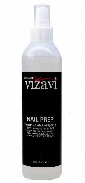 

Универсальная жидкость Nail prep Vizavi (250мл)