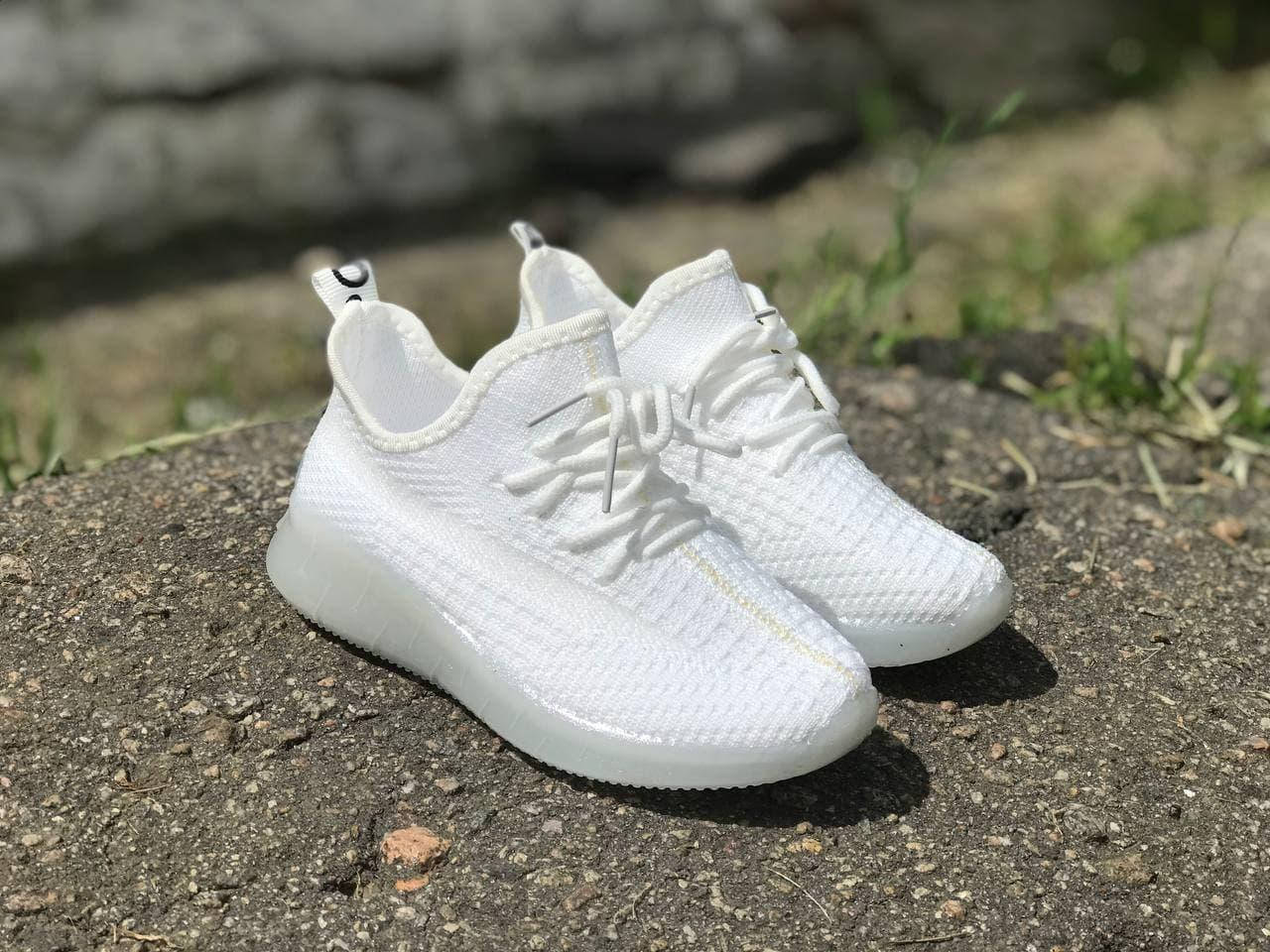 

Детские белые кроссовки сетка на мальчика, Белый