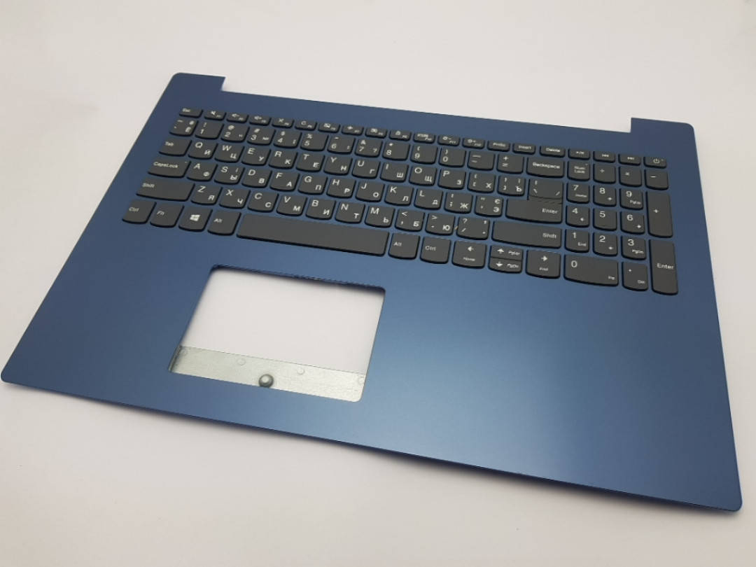 

С дефектом. Верхний корпус Lenovo 320-15, 330-15, 520-15 (DG521) синий с разборки (нерабочая клавиатура)