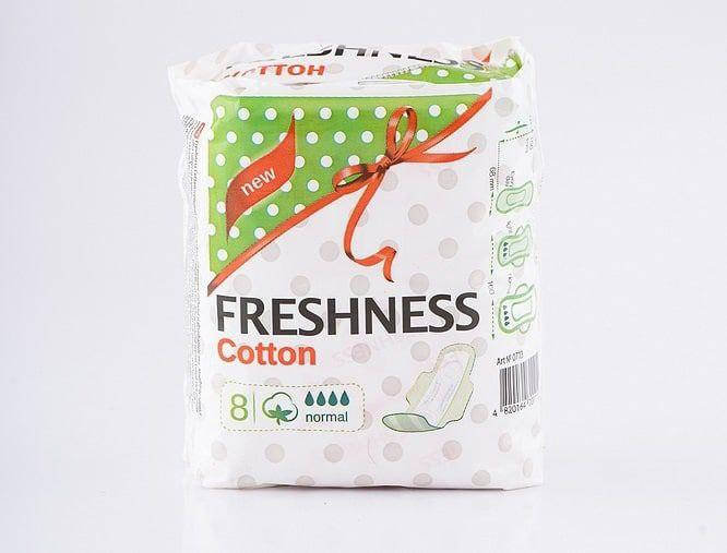 

Freshness Cotton Ультратонкие прокладки Normal SOFT (8шт) с крылышками