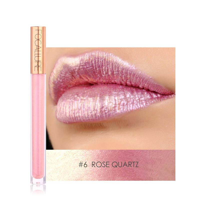 

Жидкая помада-хамелеон - Focallure Metallic Lip Gloss (06 - Rose Quartz) (10g)