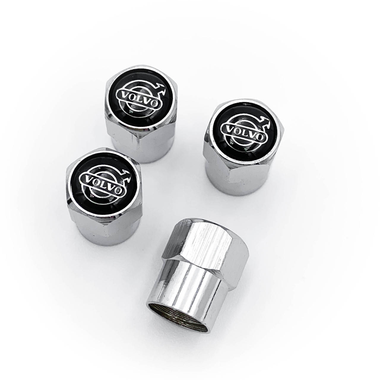 

Защитные колпачки на ниппеля VOLVO (Вольво) 4 шт Хром