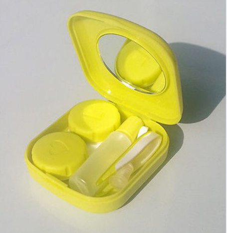 

Дорожный набор для хранения линз. Желтый