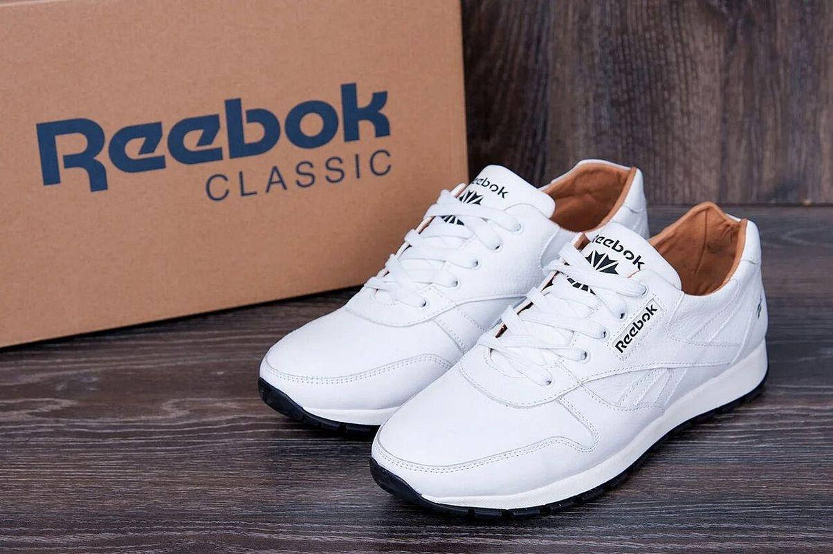 

Кроссовки белые мужские кожаные reebok 45, Белый