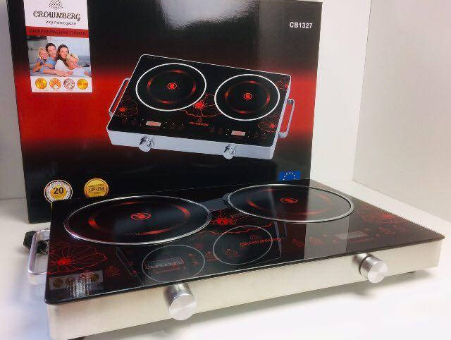 

Электроплита инфракрасная настольная Crownberg CB 1327 на две конфорки 2000W+2000W
