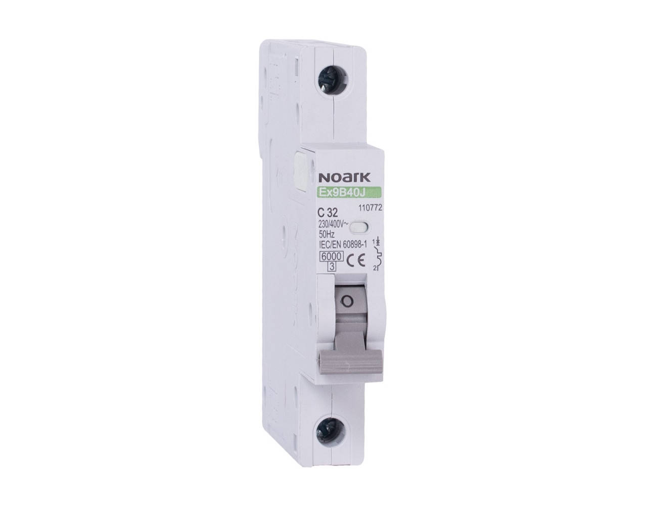 

Автоматический выключатель 13.5mm Noark Slim 6кА х-ка C 20А 1P Ex9B40J 110770