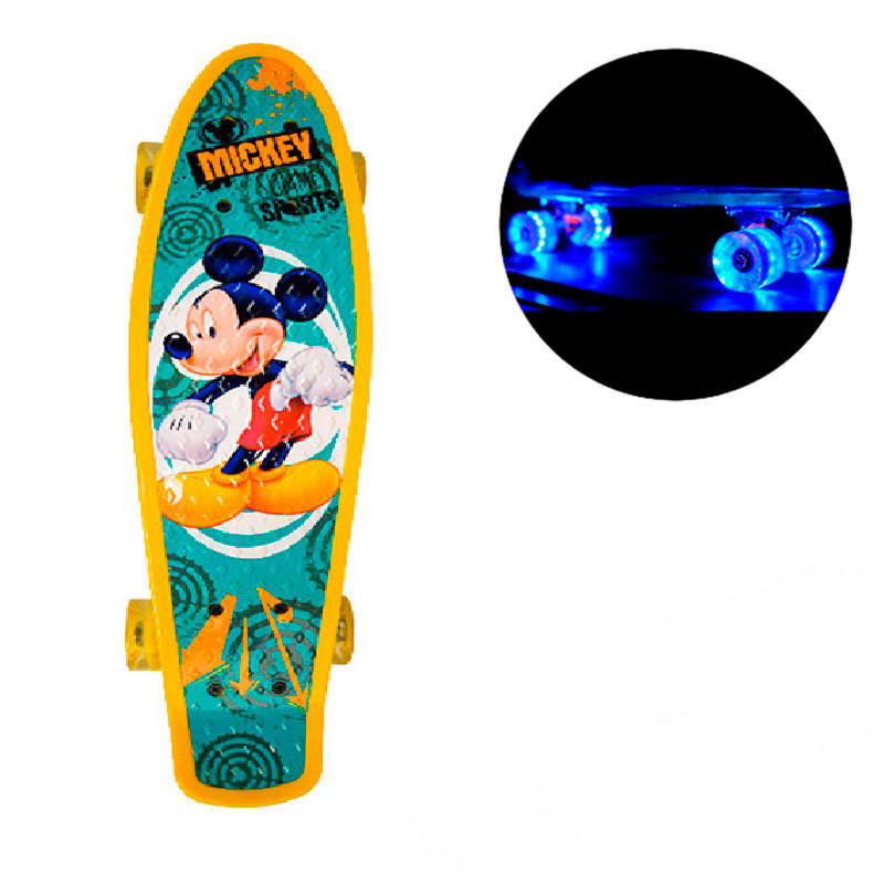 

Скейт пенни борд 195514, светящиеся колеса, Разные цвета